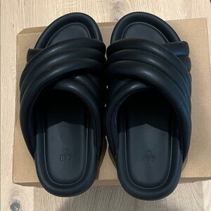 H&M Black Slide Sandals